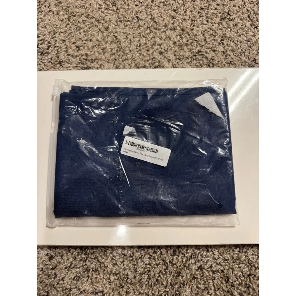 Navy Blue Table Runner 12x72 Inch Farmhouse Style Banquet Decor